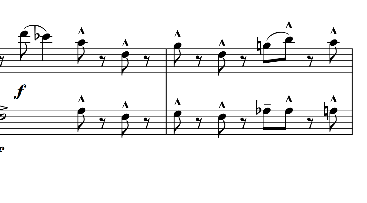 Playback of strong accent (marcato) on quaver MuseScore